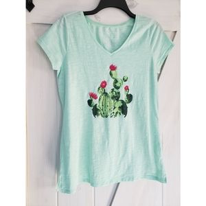 St. John's Bay Cactus V-Neck Top